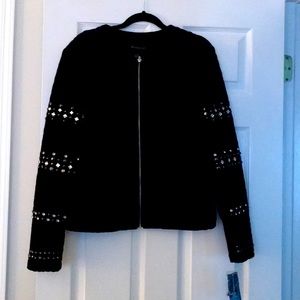 INC rhinestone embellished lightweight jacket.
